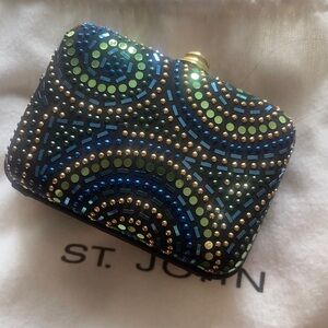 St. John Multicolor Embellished Clutch